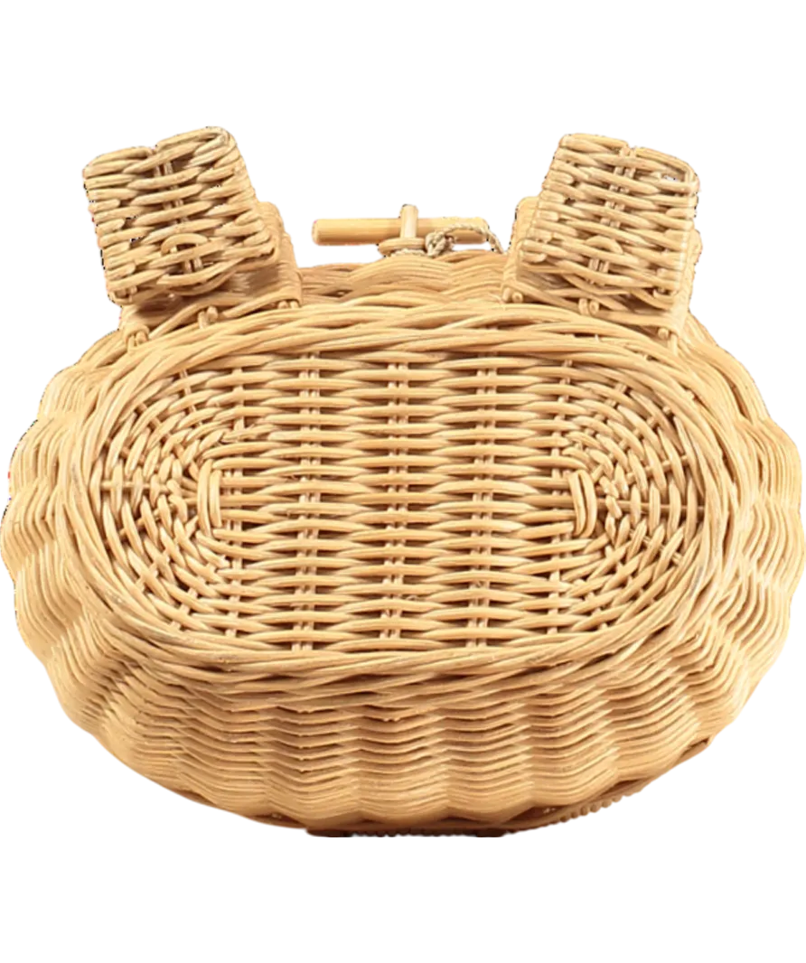 Anna   Nina Beige Wicker Monkey Bag