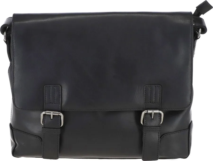 Austen & Co Black Leather Messenger Bag