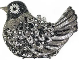 Boutique De FGG Bird Crystal Clutch Purses For Women Dressy Rhinestone Evening Bag Pigeon Prom Clutch Purse for Wedding,Mini