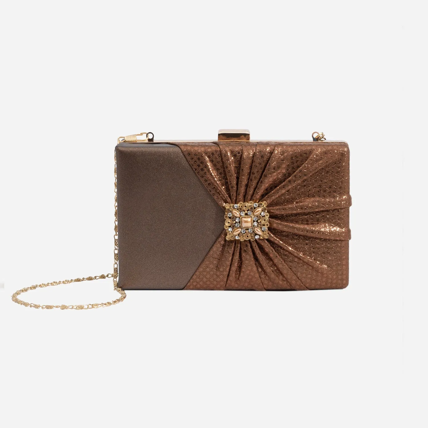 Bronza Brooch Clutch Gerald Bags