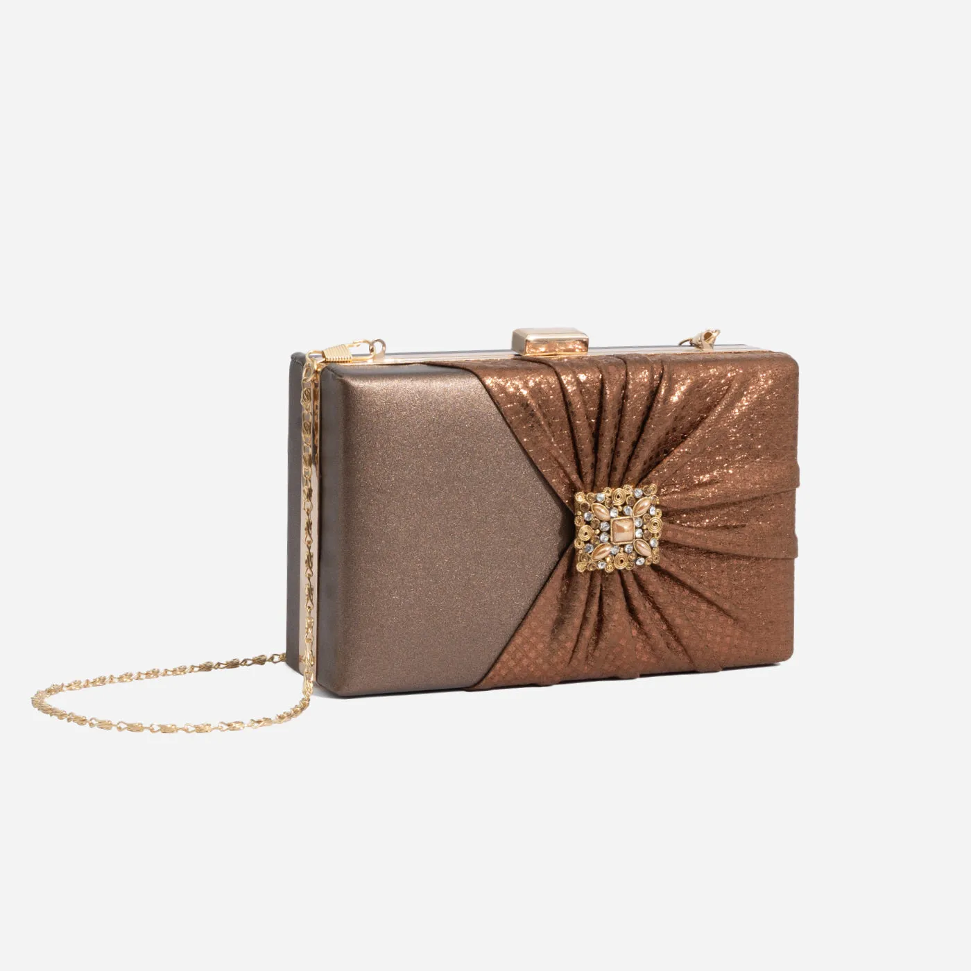Bronza Brooch Clutch Gerald Bags