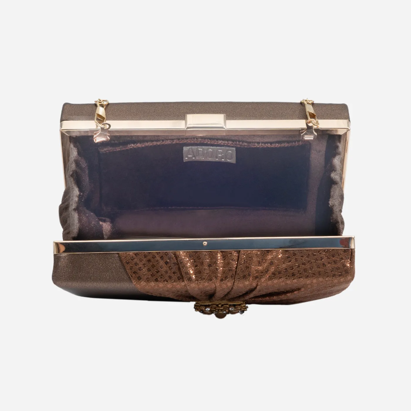 Bronza Brooch Clutch Gerald Bags