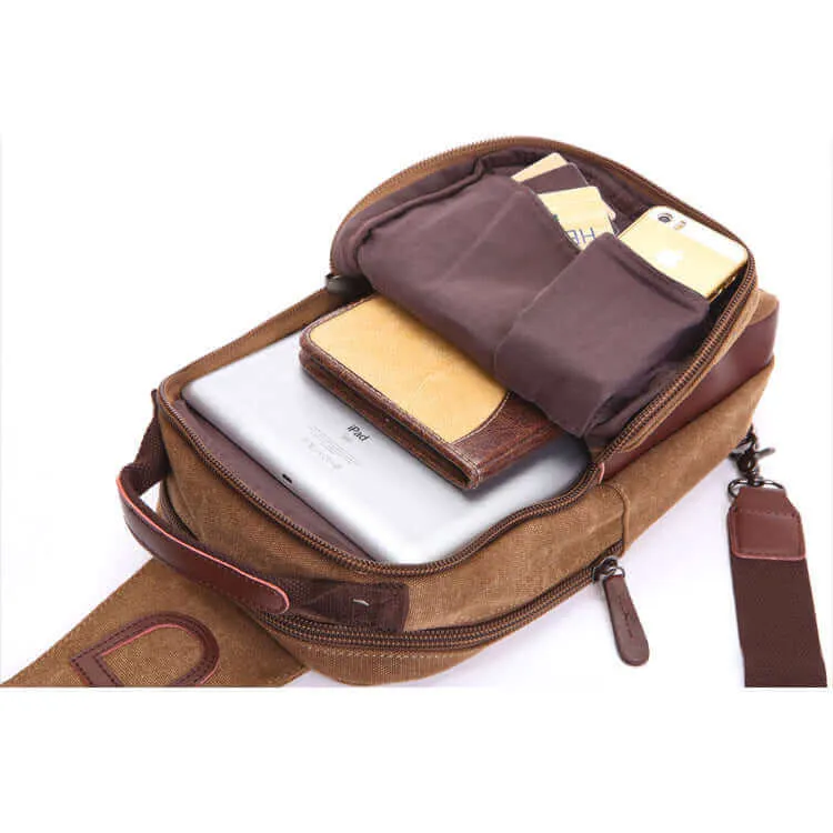 Canvas Chest Sling Bag - Stylish & Functional