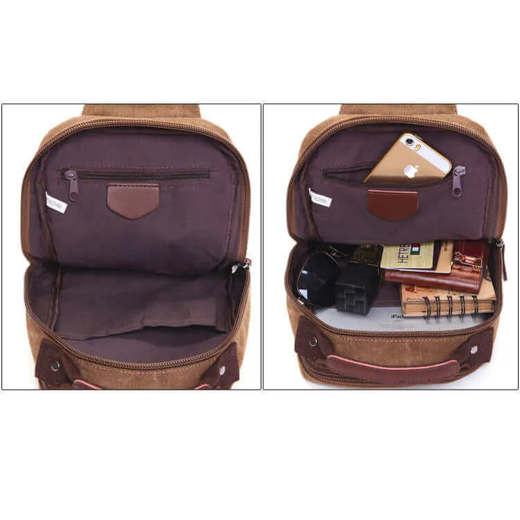 Canvas Chest Sling Bag - Stylish & Functional