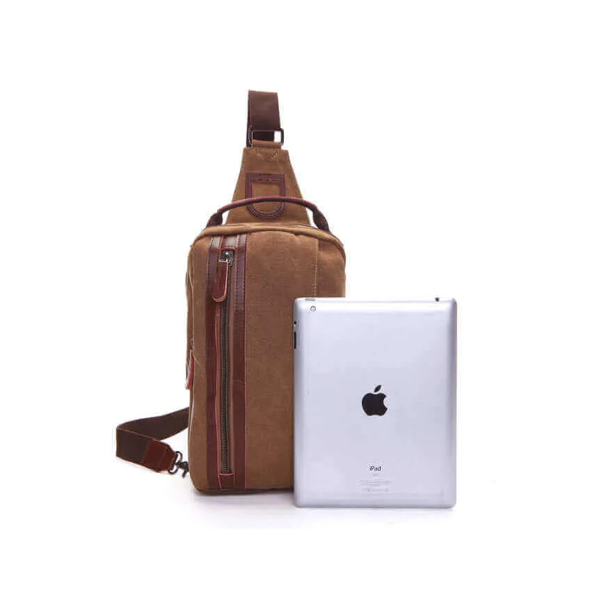 Canvas Chest Sling Bag - Stylish & Functional