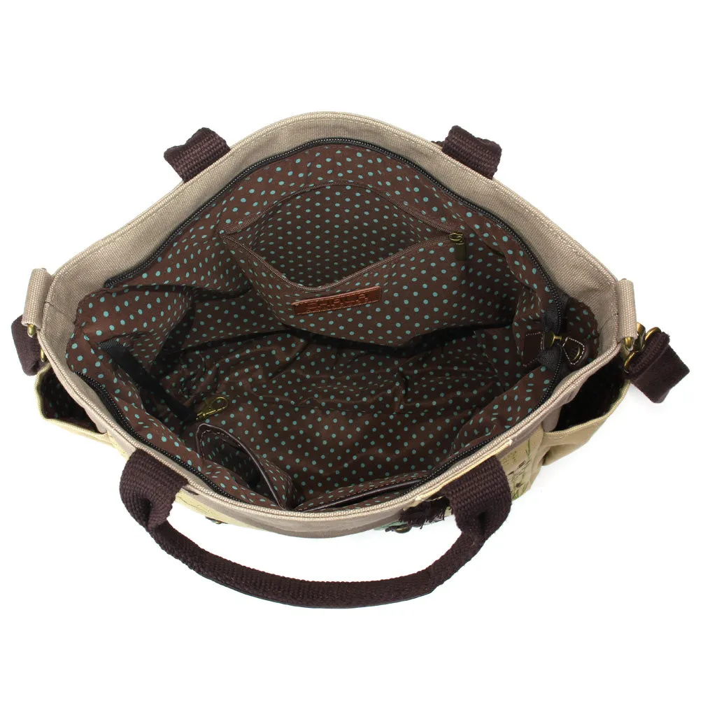 Canvas Print Pocket Tote - Bird