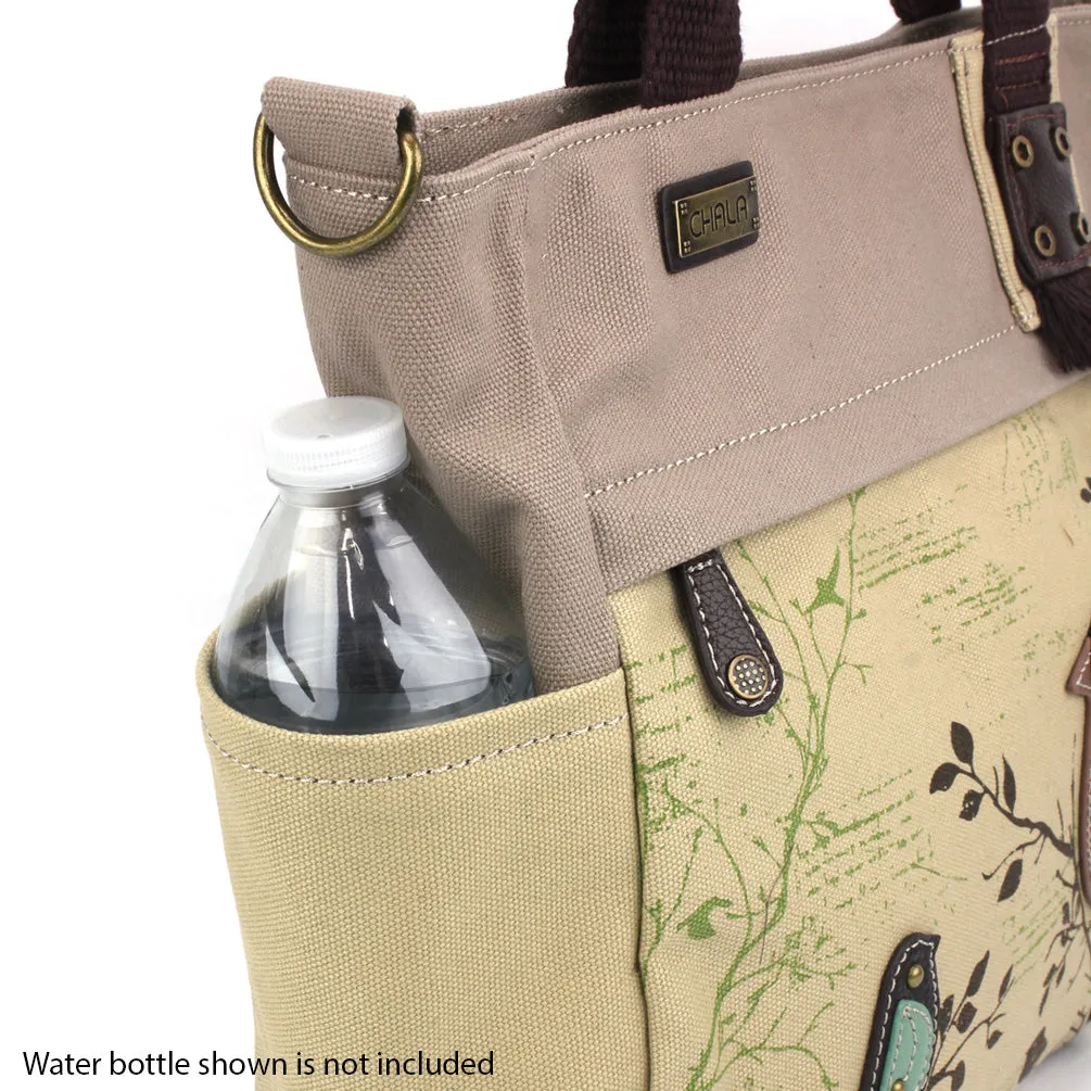 Canvas Print Pocket Tote - Bird