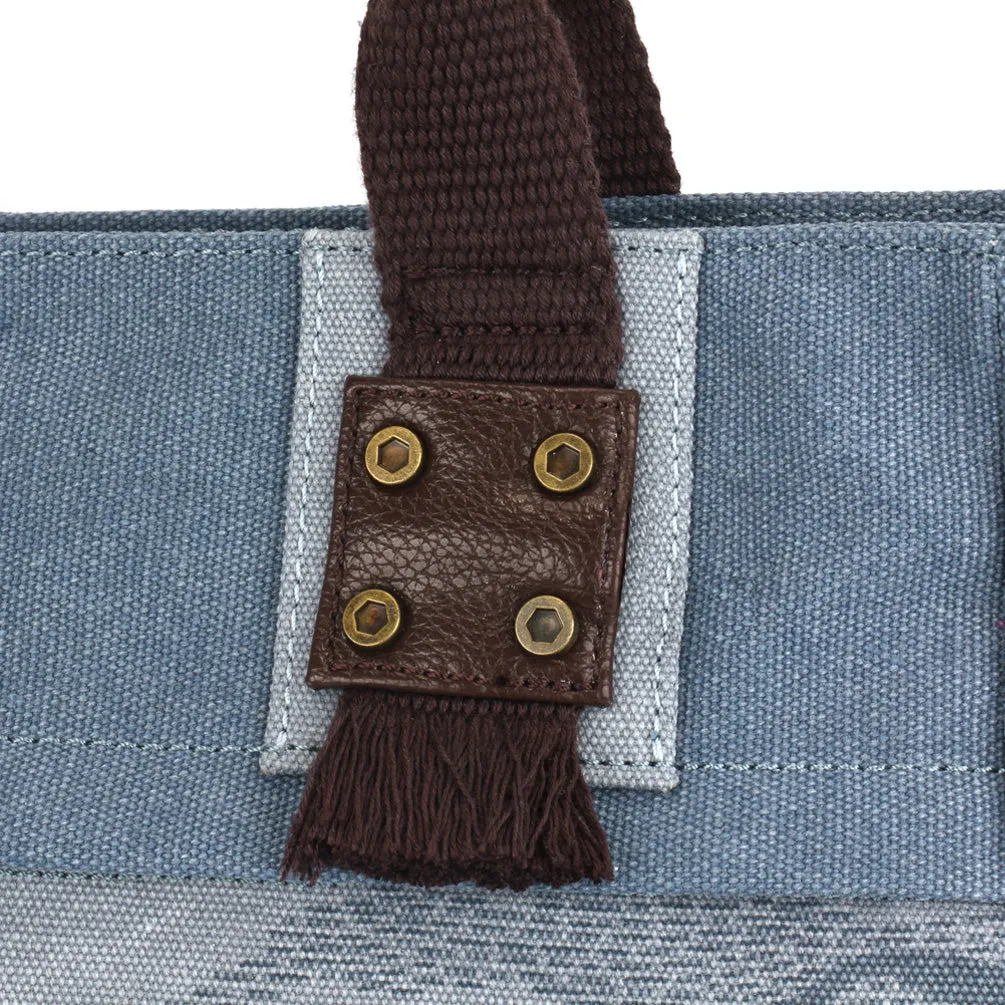 Canvas Print Pocket Tote - Turtles