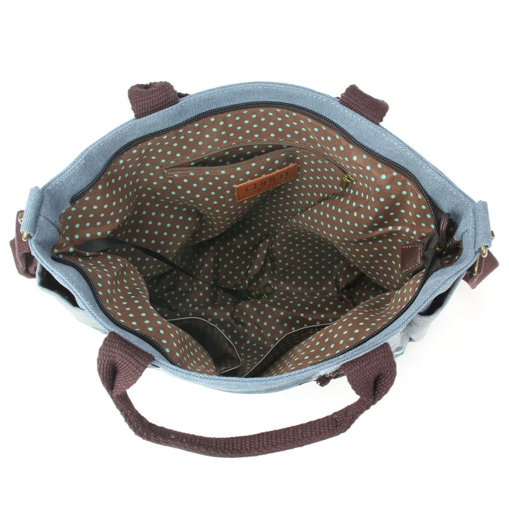 Canvas Print Pocket Tote - Turtles