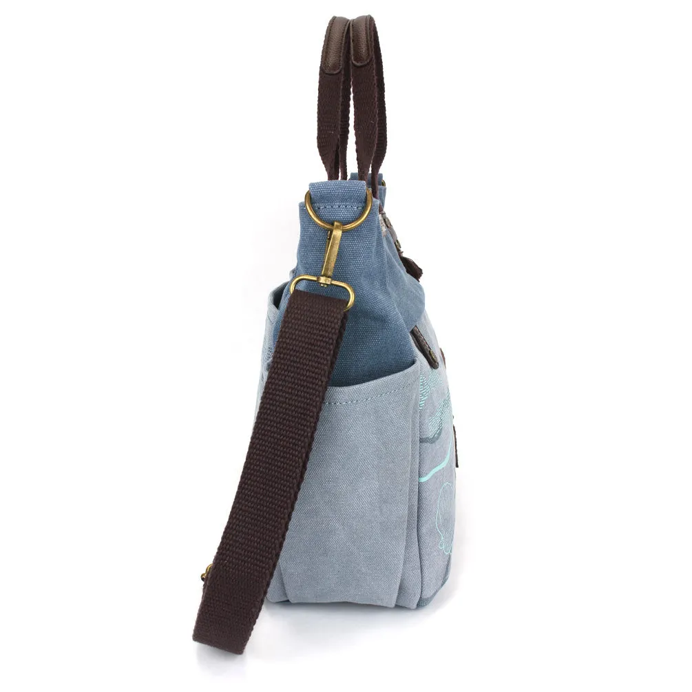 Canvas Print Pocket Tote - Turtles