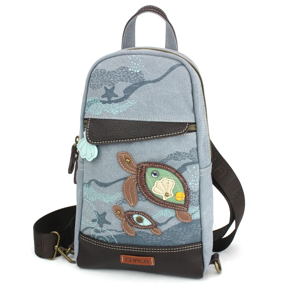 Canvas Sling Bag - Turtles