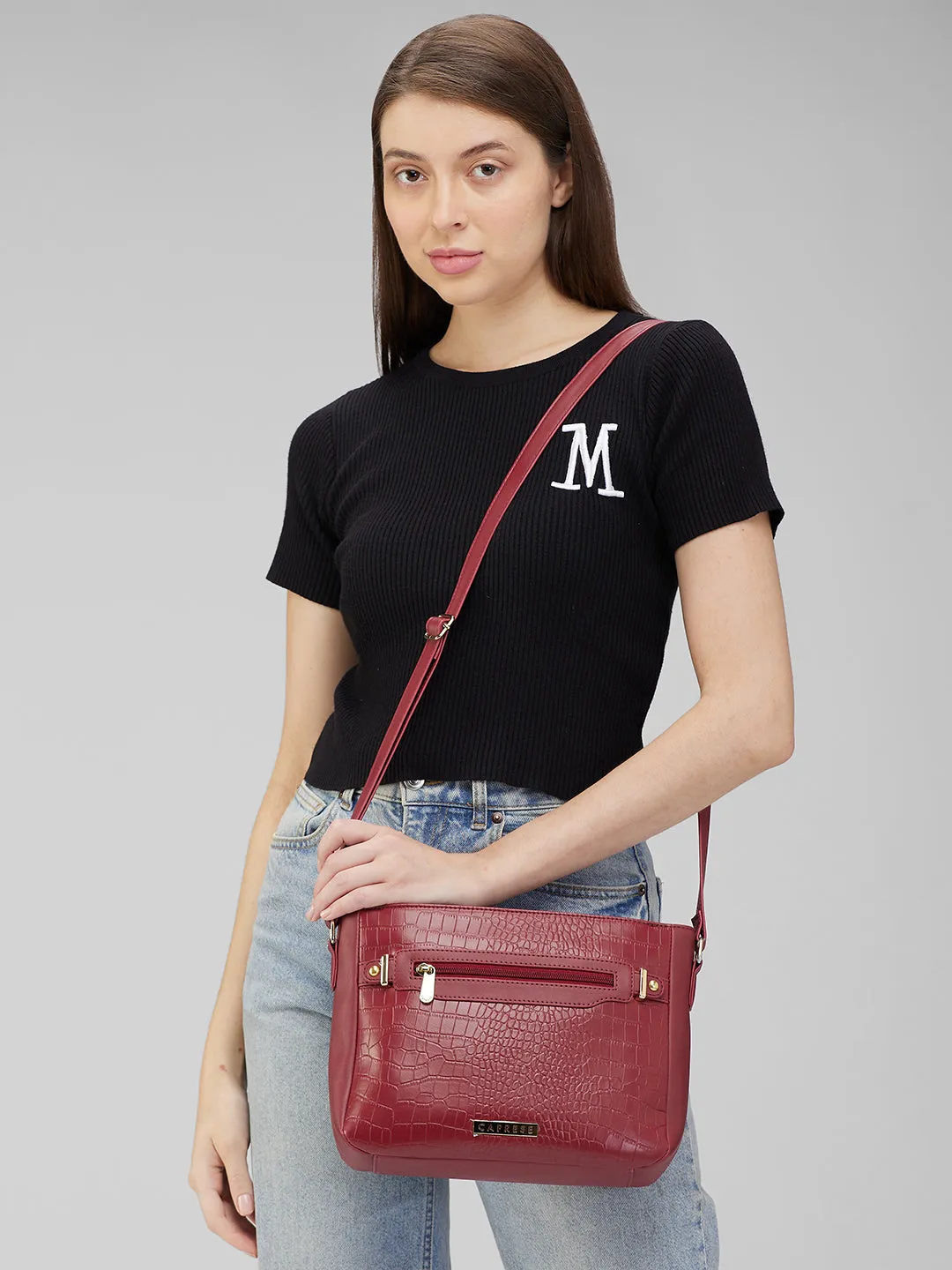 Caprese Savina Sling Medium Maroon