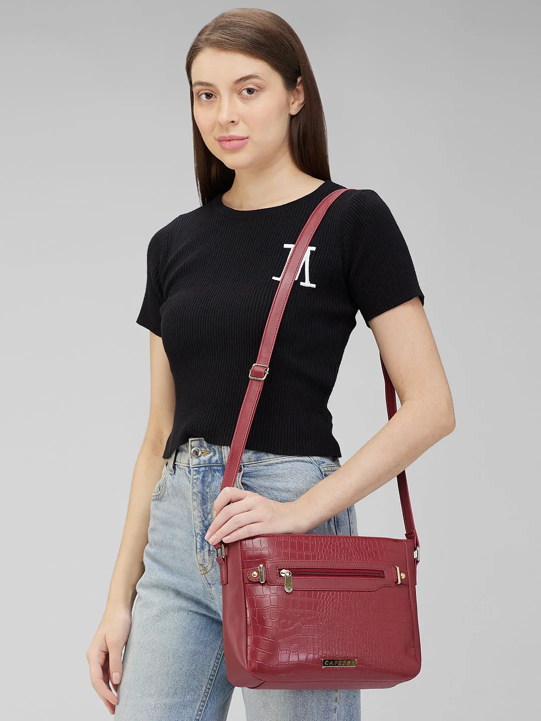 Caprese Savina Sling Medium Maroon