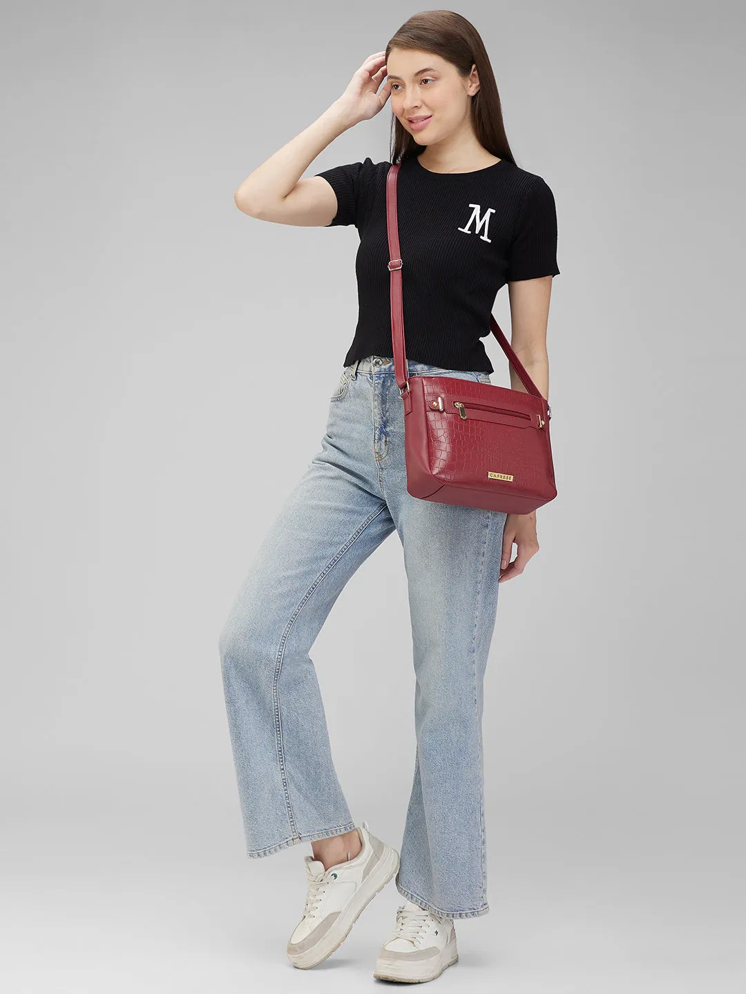 Caprese Savina Sling Medium Maroon