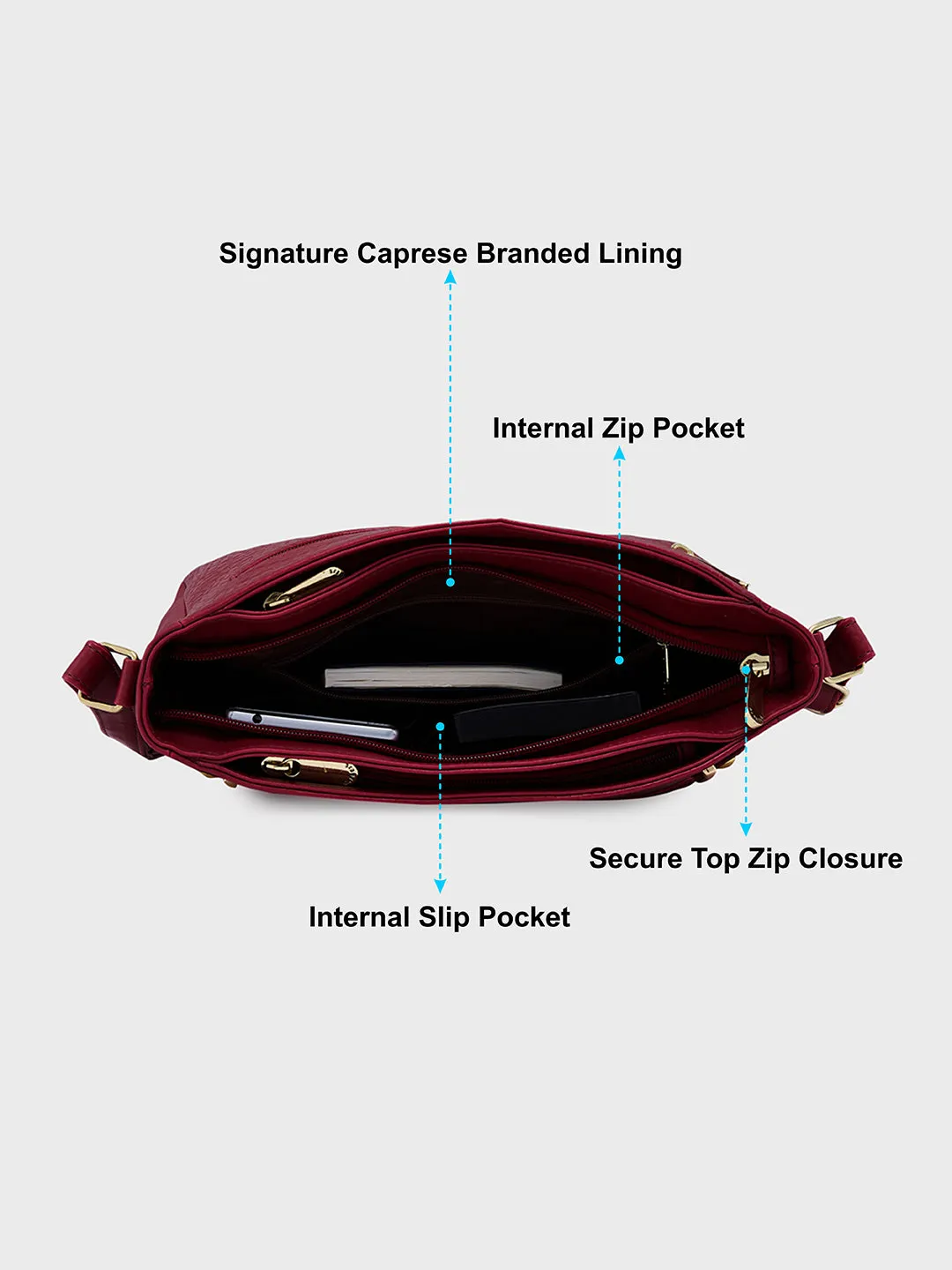 Caprese Savina Sling Medium Maroon
