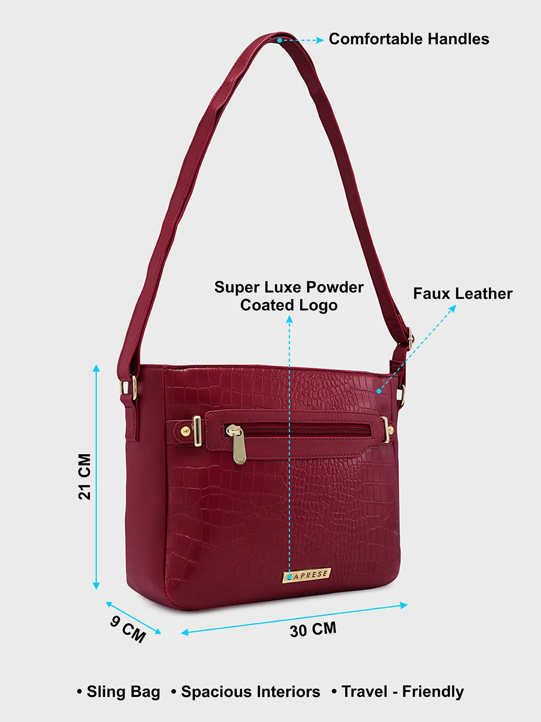 Caprese Savina Sling Medium Maroon