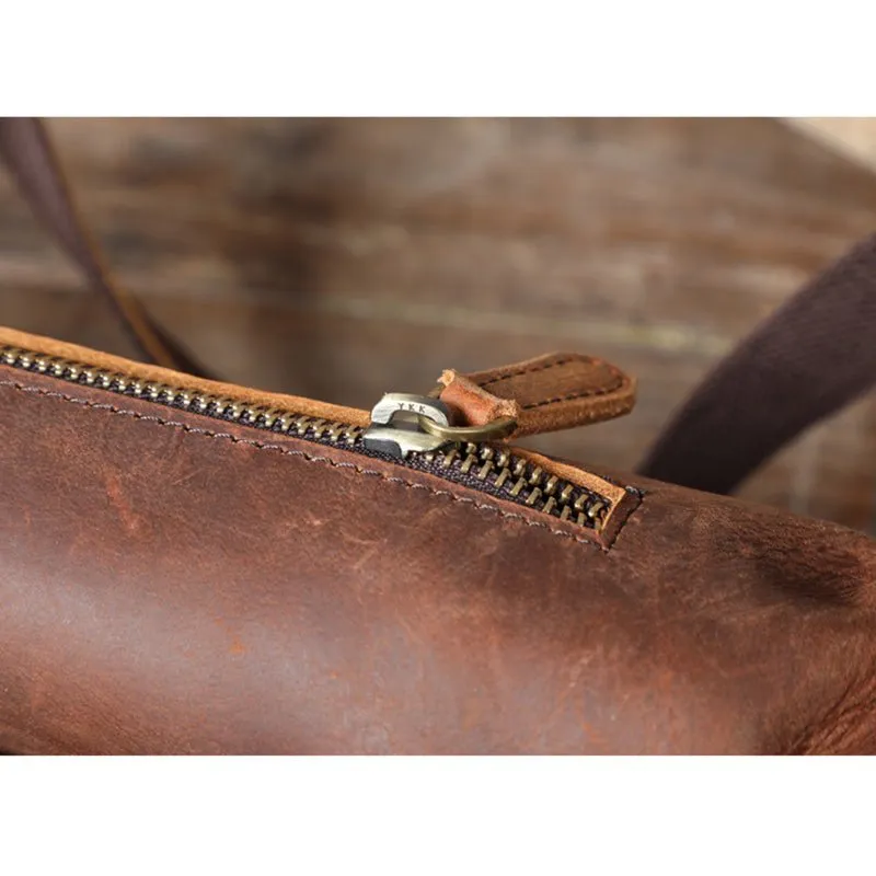 Classic Leather Vintage Cross Body Sling Bag for Men