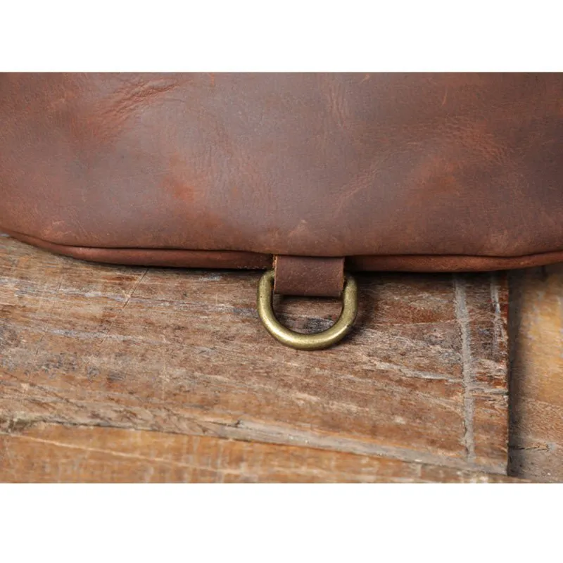 Classic Leather Vintage Cross Body Sling Bag for Men