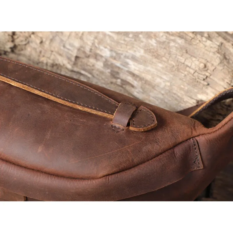 Classic Leather Vintage Cross Body Sling Bag for Men