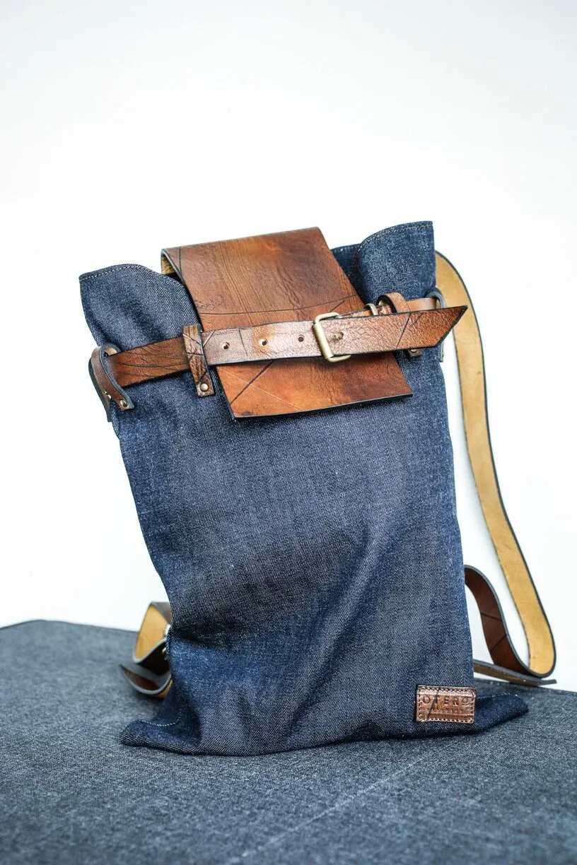 Denim Belted City & Urban Backpack