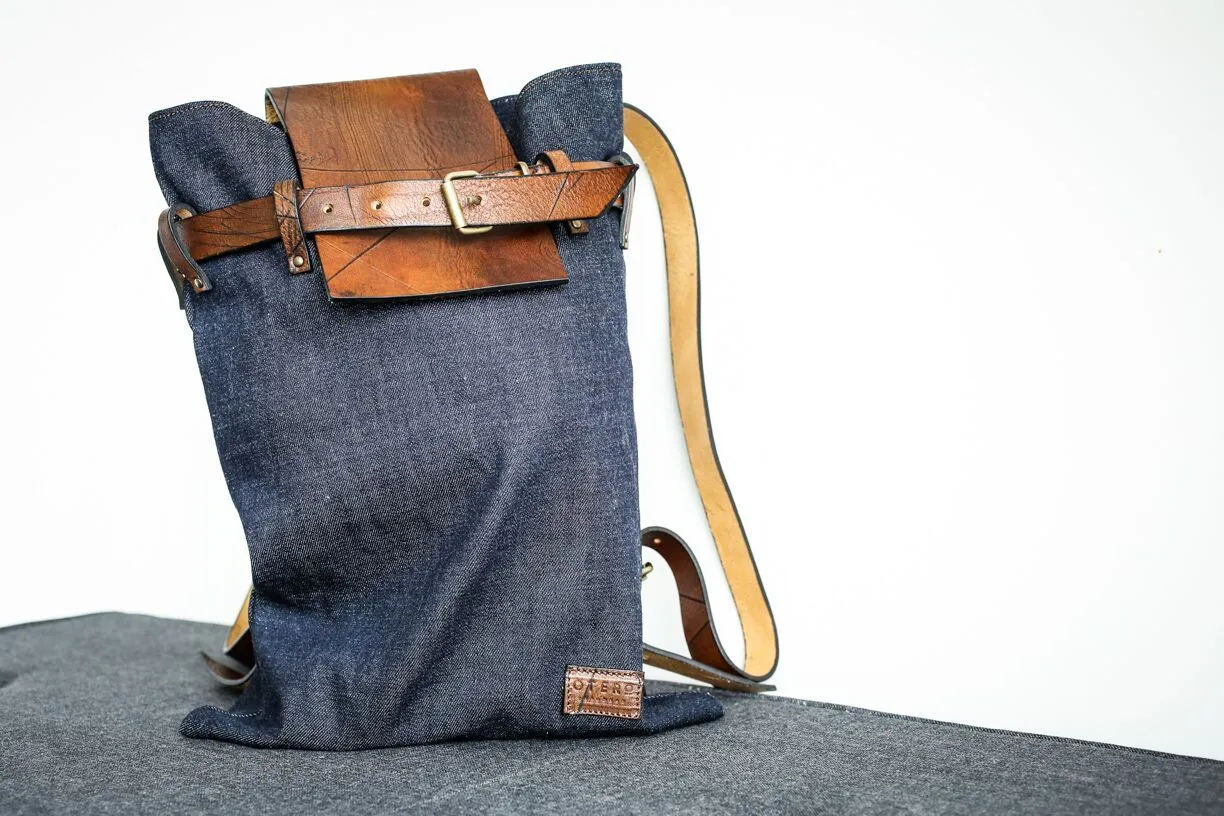 Denim Belted City & Urban Backpack