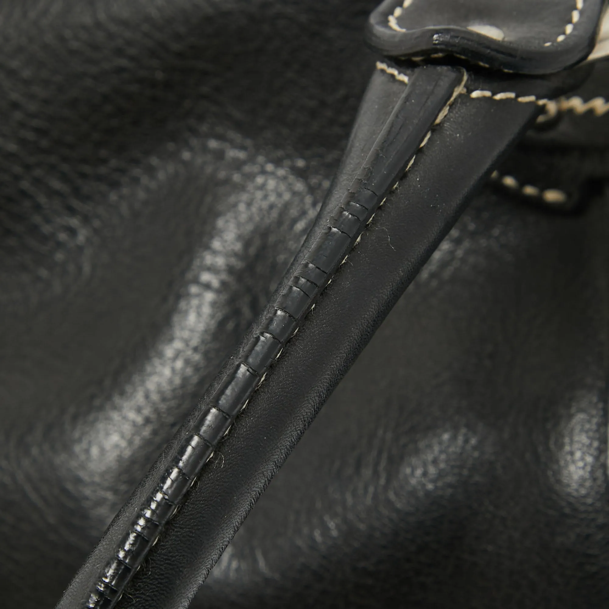 DIOR Black Leather St. Germain Flap Satchel