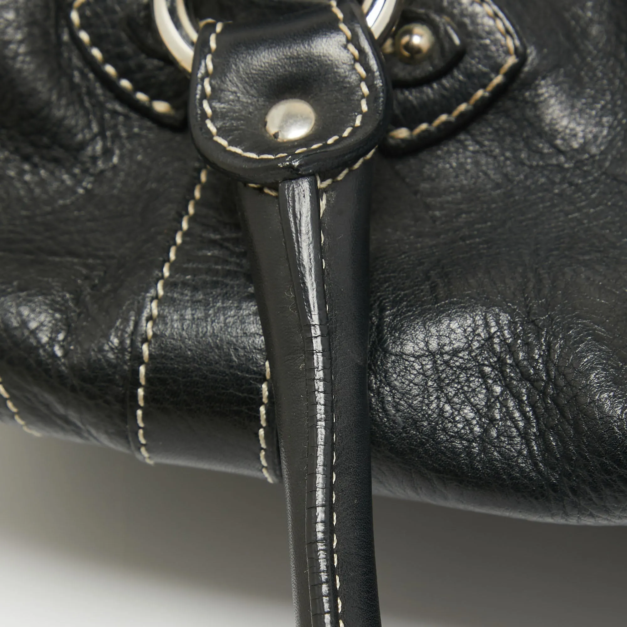 DIOR Black Leather St. Germain Flap Satchel