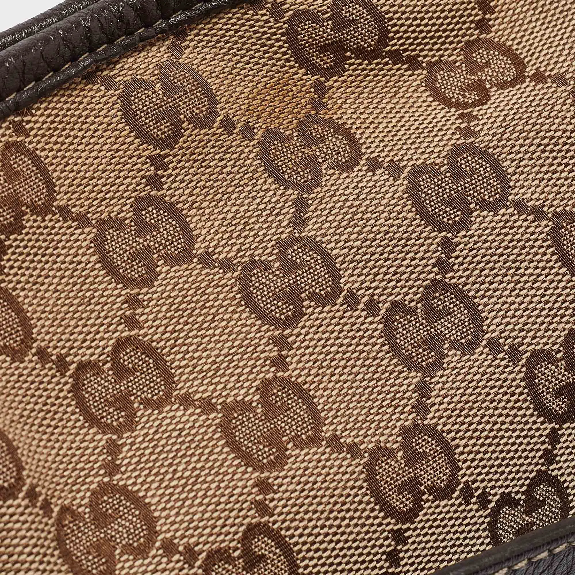 Gucci Beige/brown Gg Canvas And Leather Tribeca Satchel