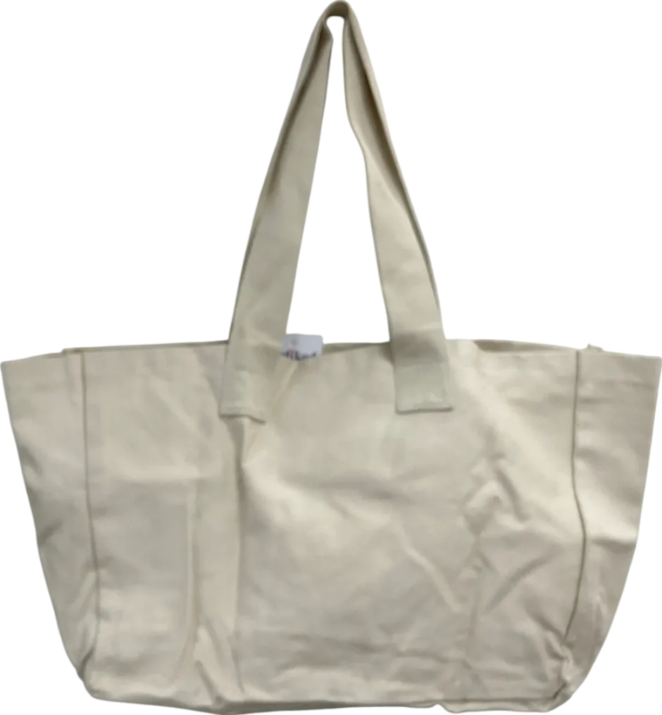 gymshark Cream Oversized Canvas Tote Bag One Size