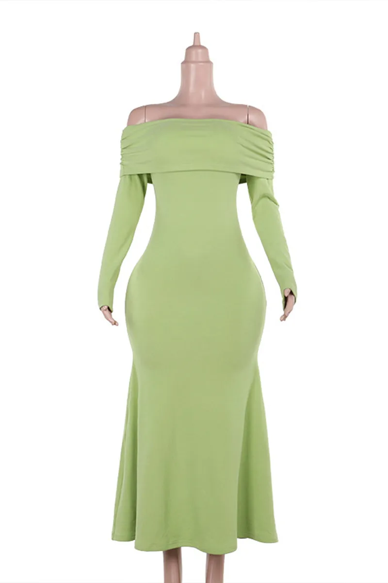 HBS1357 Luxe Velvet Off-Shoulder Gown Dress