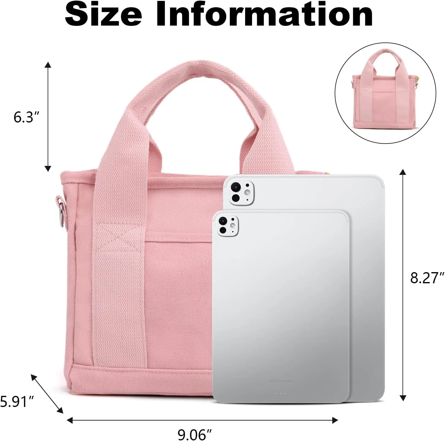 IwIeIaIrI Canvas Tote Bag for Women with Multi Pockets,Trendy Shoulder Handbag with Compartments for shopping,Work,Beach