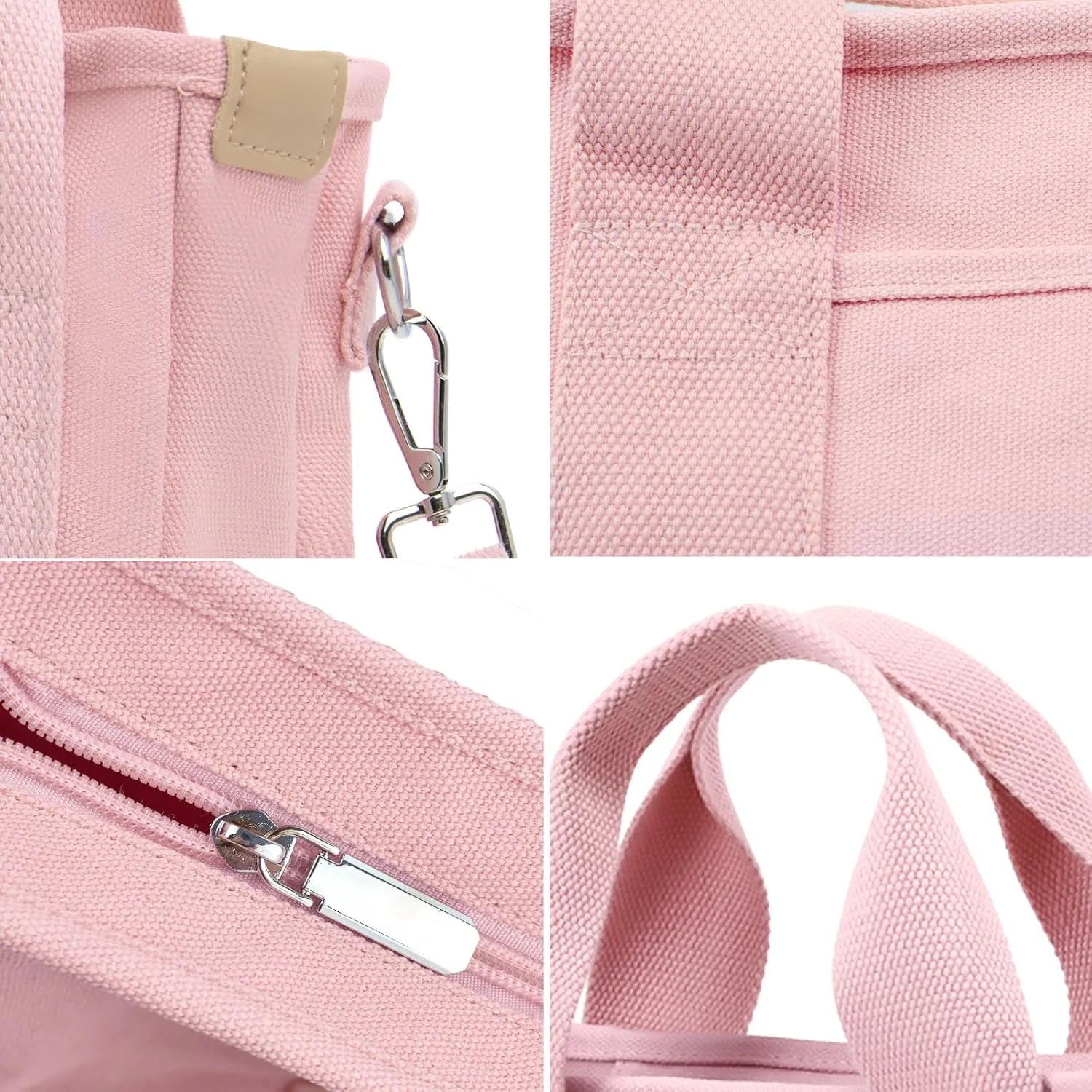 IwIeIaIrI Canvas Tote Bag for Women with Multi Pockets,Trendy Shoulder Handbag with Compartments for shopping,Work,Beach