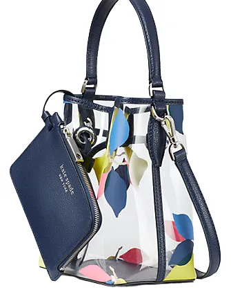 Kate Spade New York Eva See Through Lemon Zest Small Bucket