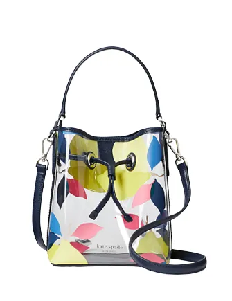 Kate Spade New York Eva See Through Lemon Zest Small Bucket