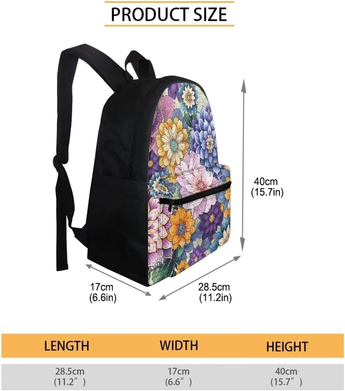 Kids School Bag Colorful Boho Mandala Backpack for Girls Hippie Flower Bookbag with Carrying Straps Trendy Travel Dayback for Laptop Notebooks Fashion 15 Inch School Backpack Gifts