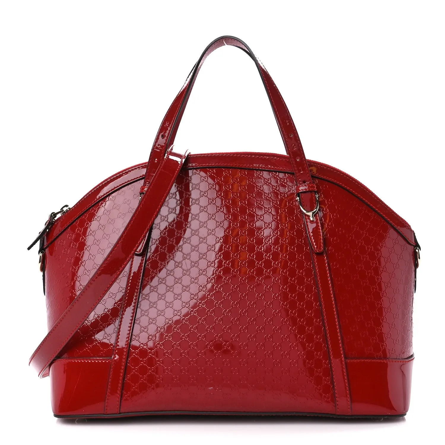 <b> GUCCI</b> <br>Nice Medium Patent Microguccissima  Dome Bag