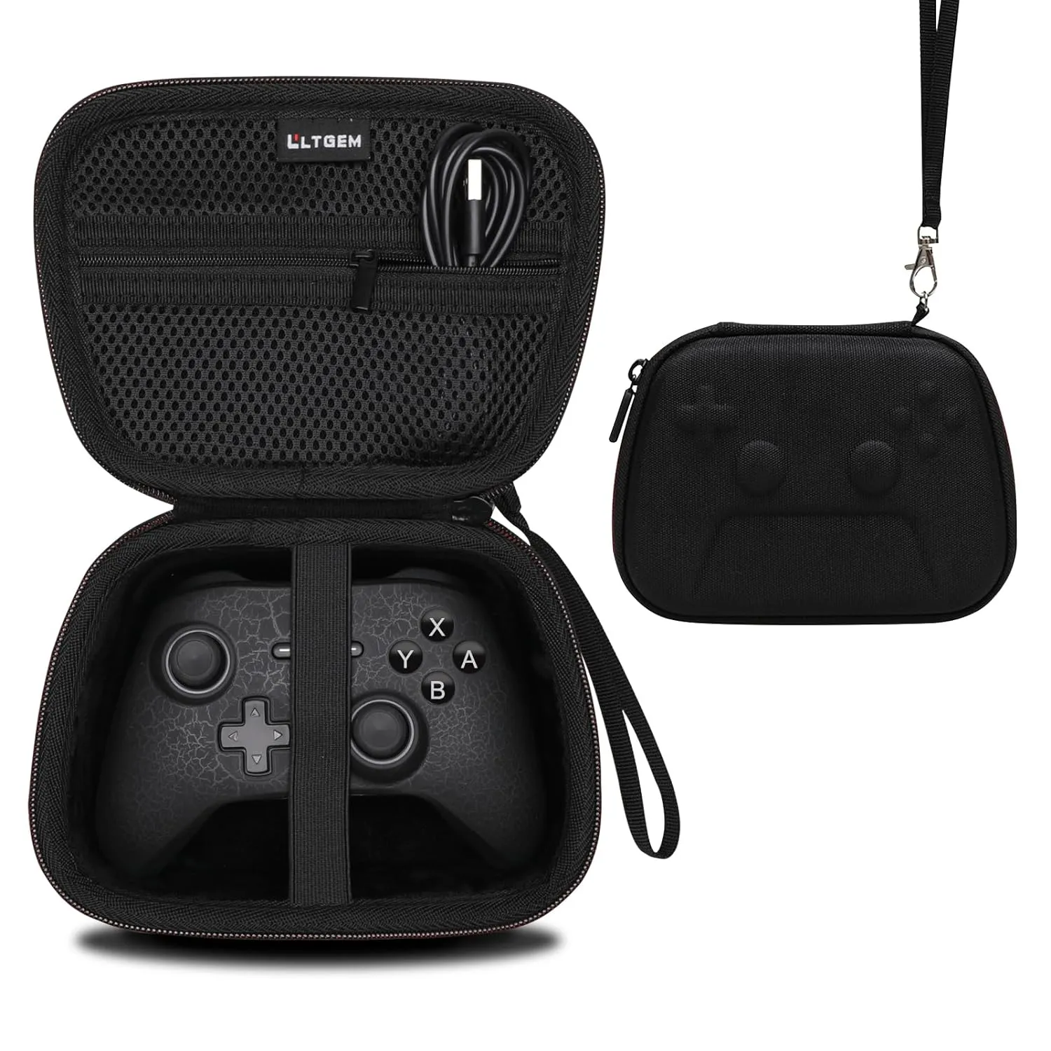 LTGEM Controller Case Compatible with Xbox Core/Xbox Elite Series 2 Core/PlayStation DualSense/GameSir G7 SE/PowerA Gaming Controller, Black