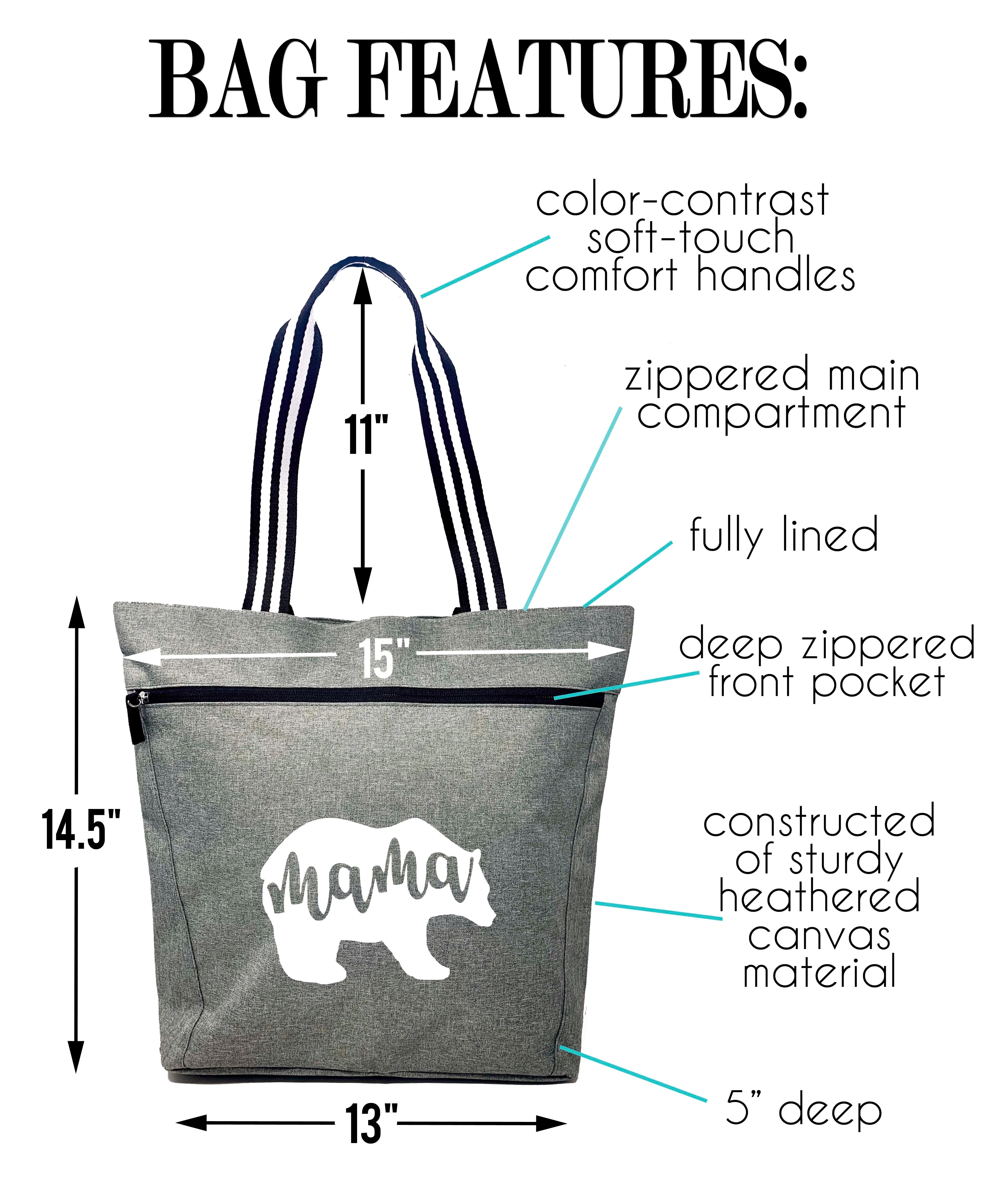 Mama Bear Lexie Gray Tote Bag