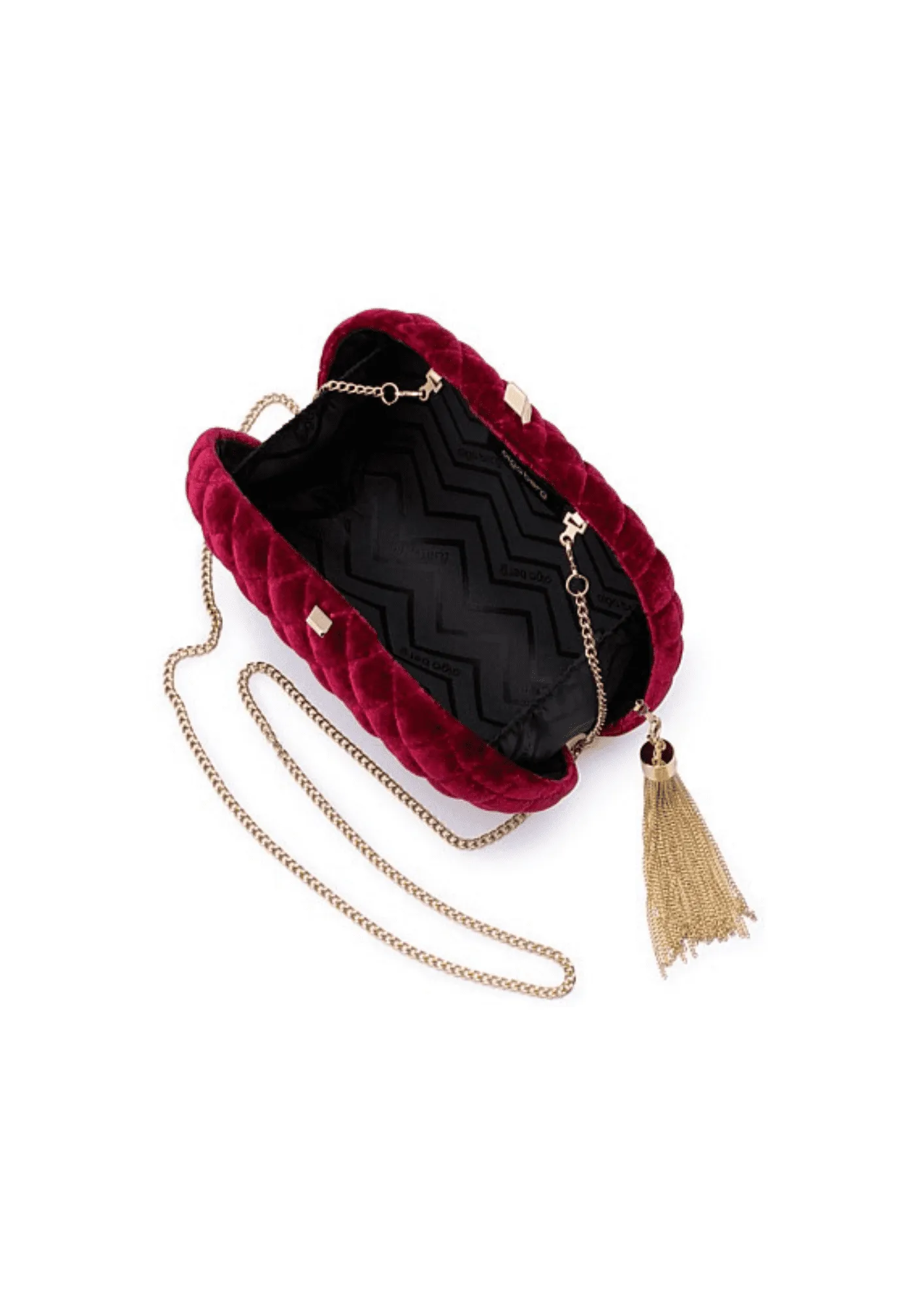 OLGA BERG - Rikki Quilted velvet Clutch