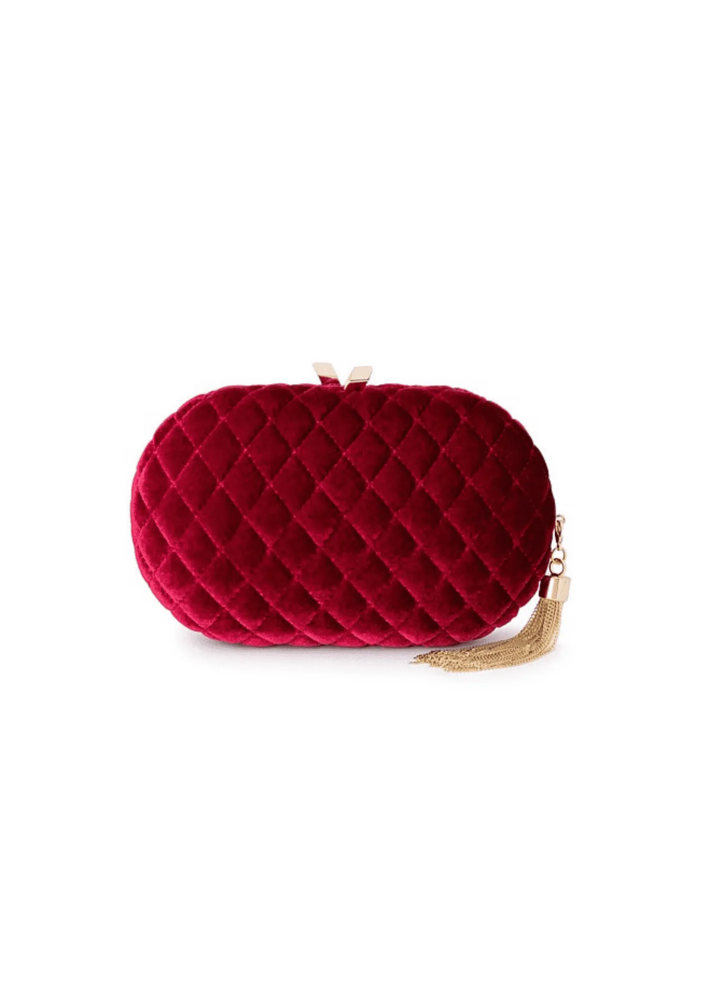 OLGA BERG - Rikki Quilted velvet Clutch