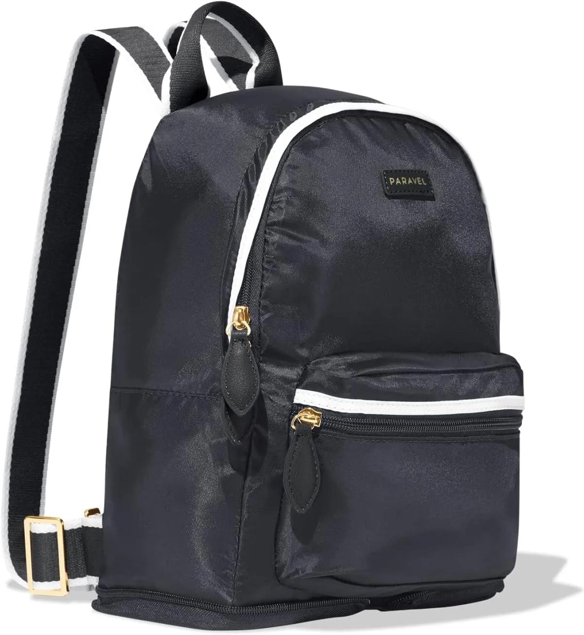 Paravel Fold-Up Mini Travel Backpack | Everyday Lightweight & Packable Nylon Daypack | Derby Black