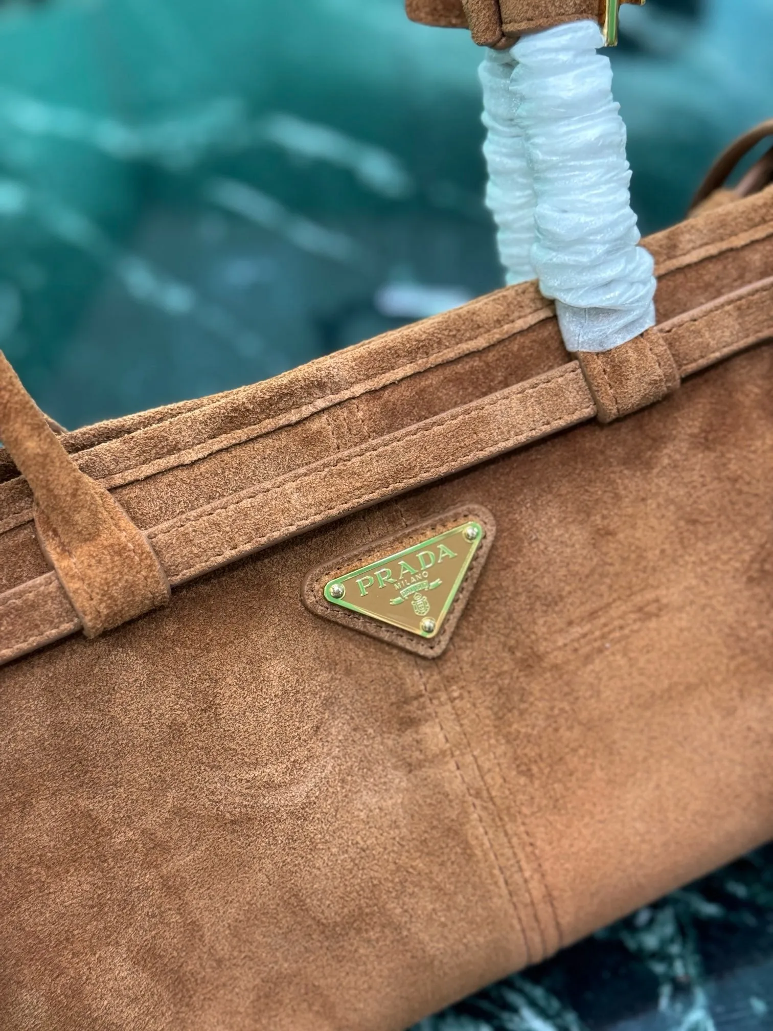 PD314 Cocoa Medium/Large Suede Handbag / HIGHEST QUALITY VERSION
