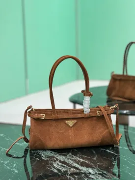 PD314 Cocoa Medium/Large Suede Handbag / HIGHEST QUALITY VERSION