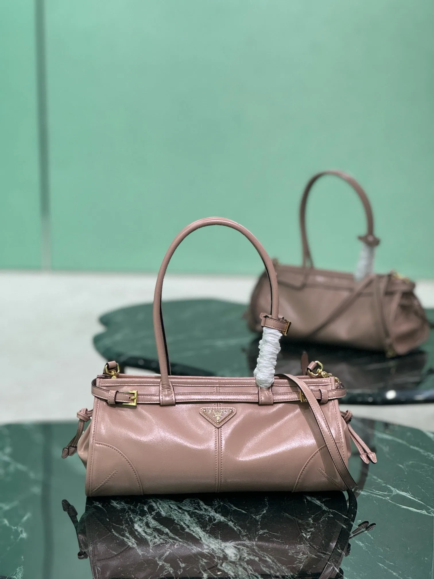 PD319 Cocoa Medium/Large Leather Handbag / HIGHEST QUALITY VERSION