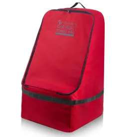 Red Car Seat Travel Bag with Zipper for Airplane  Secure, Water-Resistant 900D Fabric with Padded Shoulder Straps, Luggage Tag, Non-Slip Base & 20x20x35 Inch Size (Red)