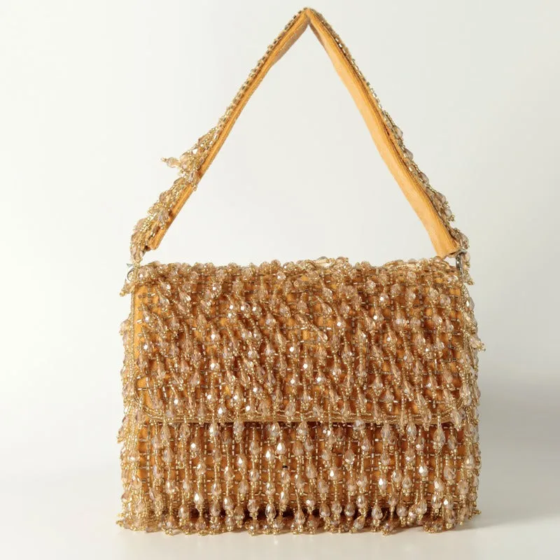 Rosa Beaded Flap over Clutch Bag