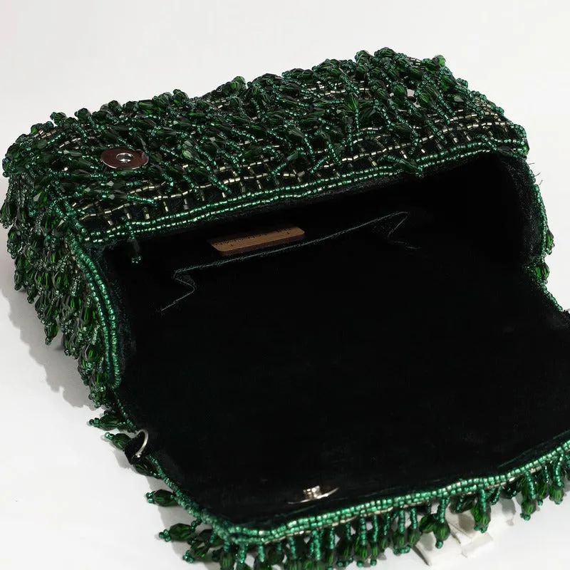 Rosa Beaded Flap over Clutch Bag