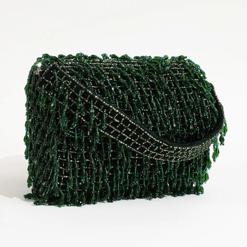 Rosa Beaded Flap over Clutch Bag