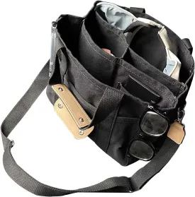 Tote Bag for Women,Canvas Crossbody Tote Bag with Multi Pockets,Everything Trendy Shoulder Handbag