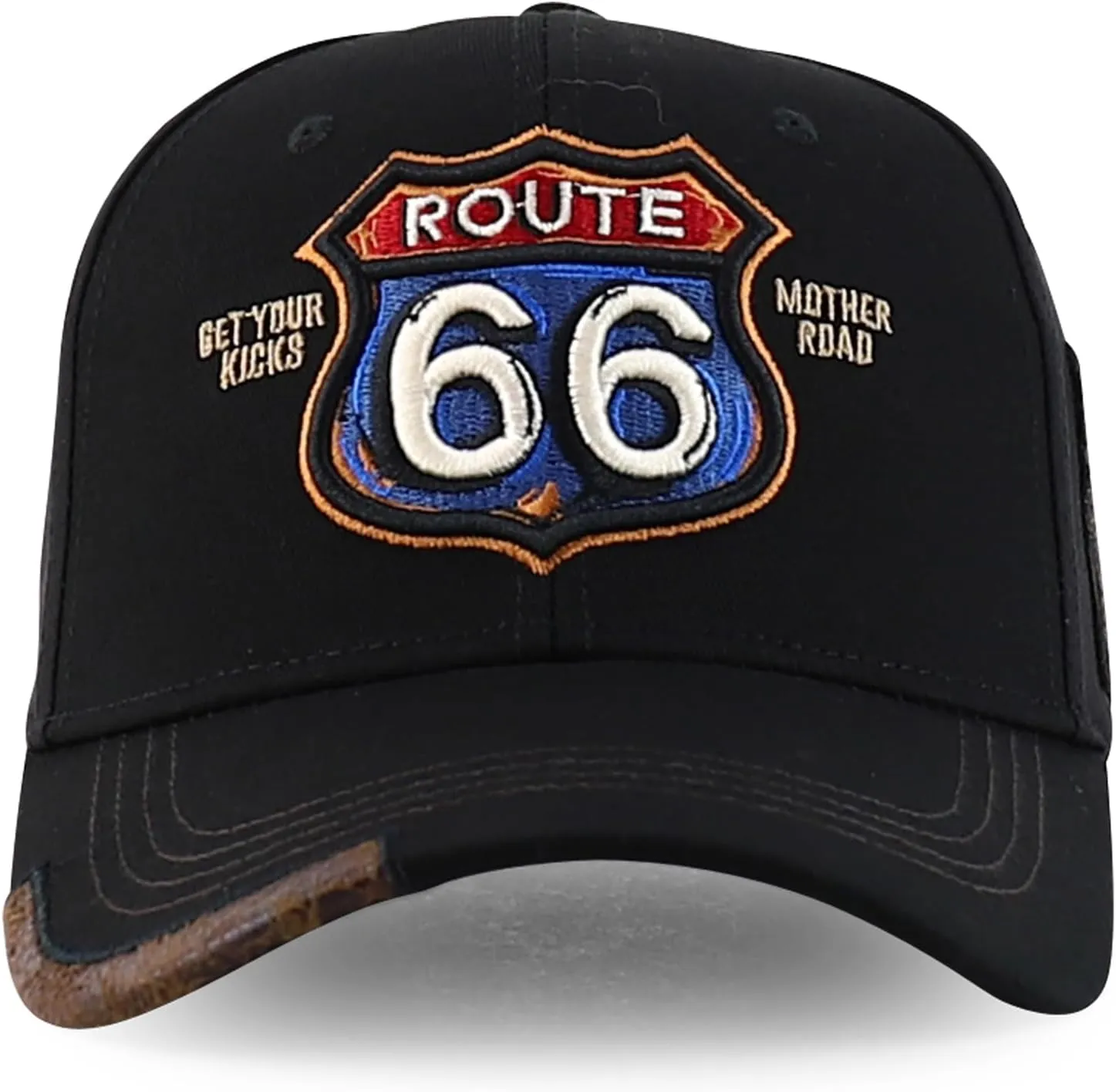 Trendy Apparel Shop Route 66 3D Embroidered Structured Mesh Back Baseball Cap